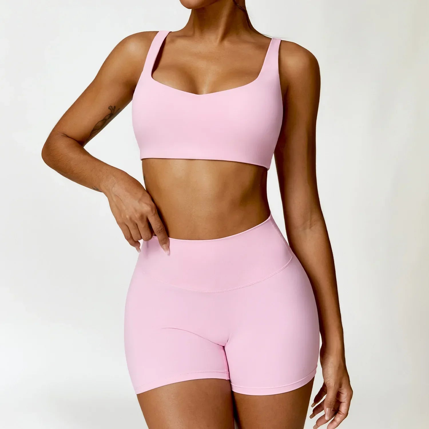 2-Piece Legging & Long Sleeve Set - Women's Yoga Tracksuit