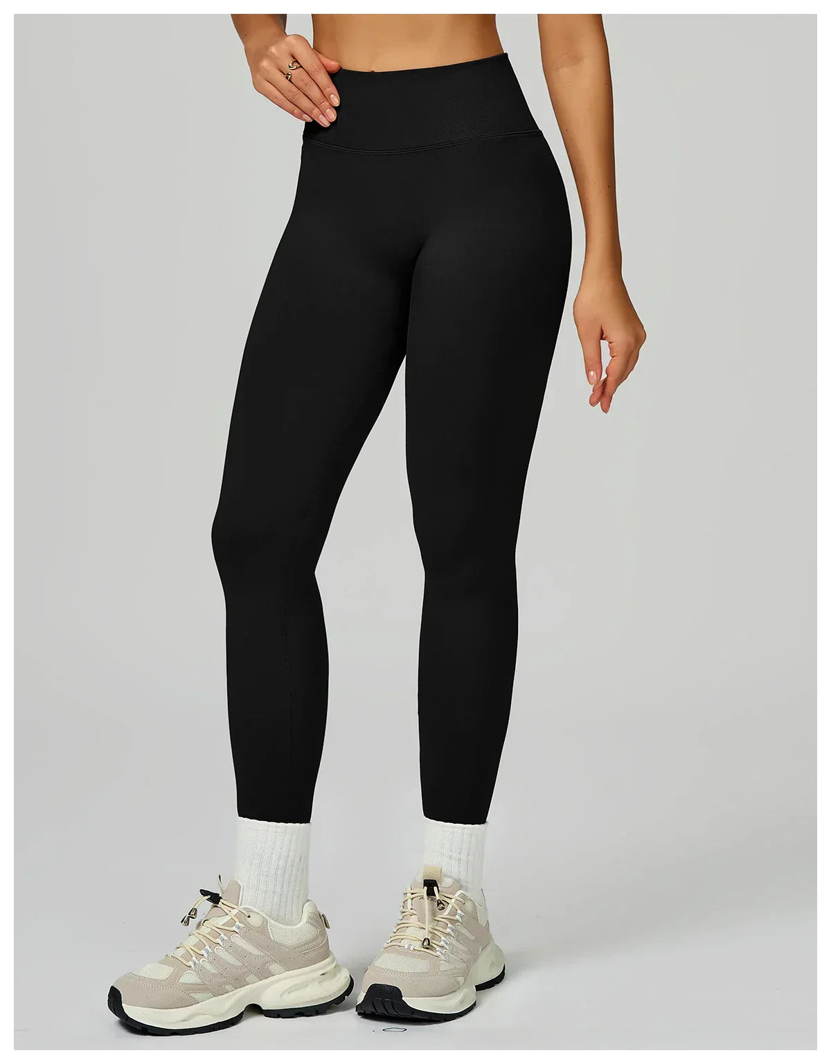 Seamless High-Waist Leggings - Breathable Yoga & Running Tights