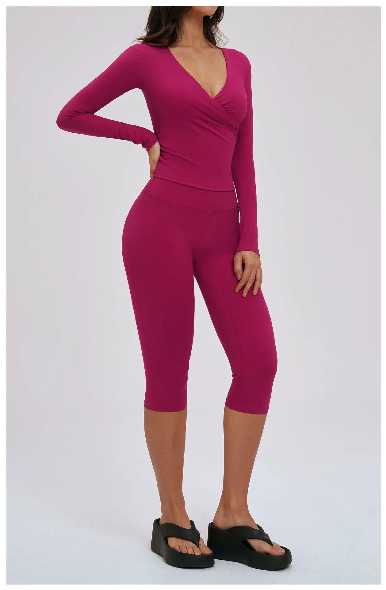 2-Piece Long Sleeve Set - Quick-Dry Yoga & Running Tracksuit