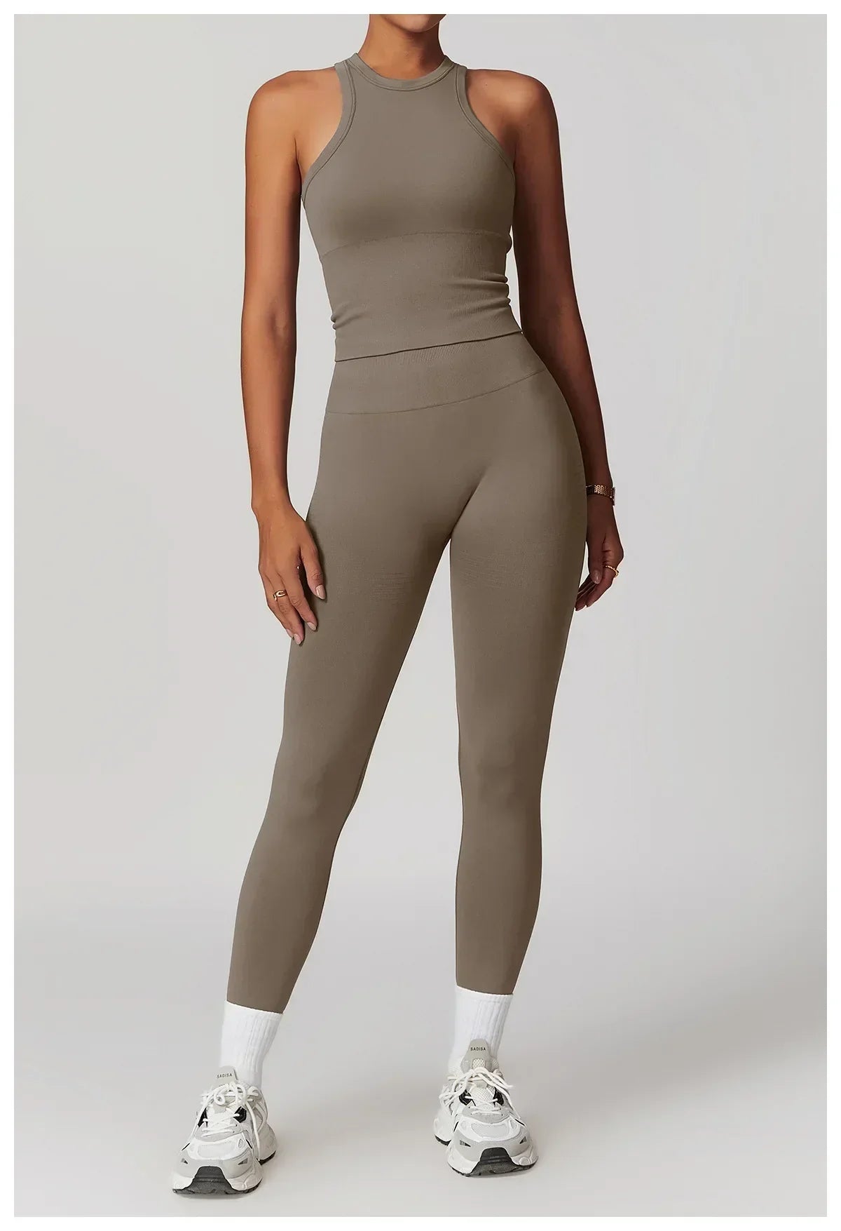 2-Piece Seamless Set - High-Waist Leggings & Top Tracksuit