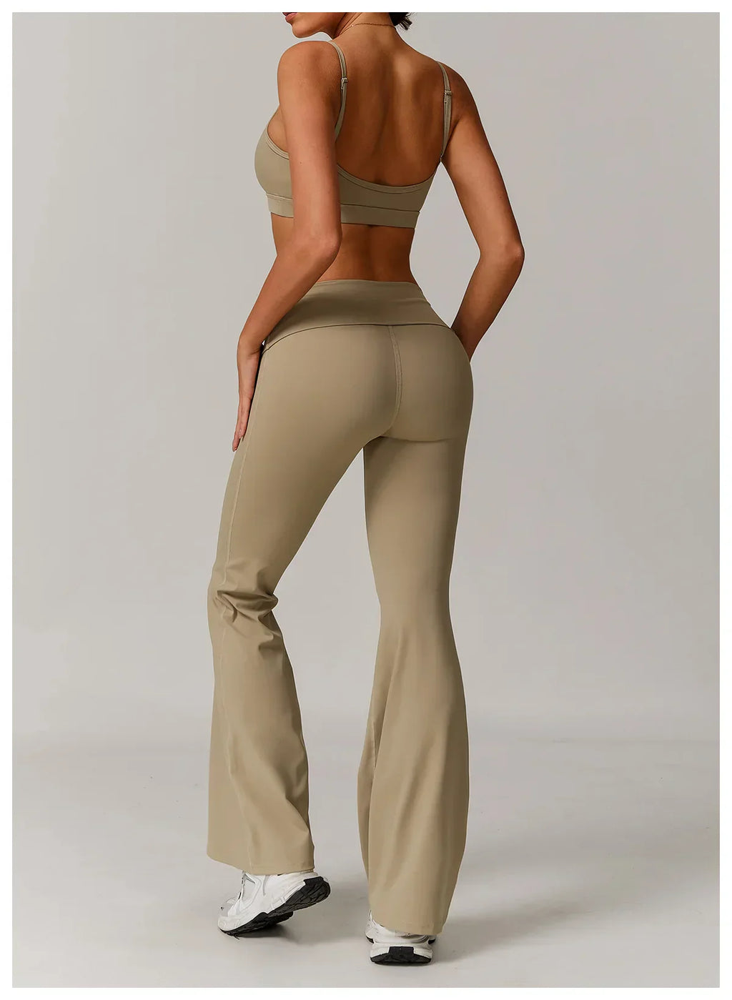 High-Waist Flare Leggings - Tummy-Control Wide-Leg Yoga Pants