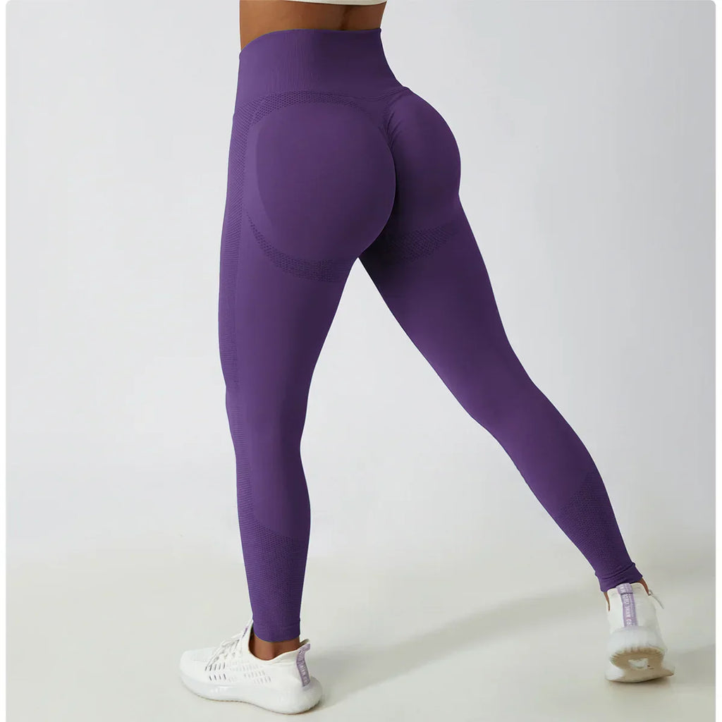 Seamless Scrunch-Butt Leggings - High-Waist Push-Up Yoga Pants