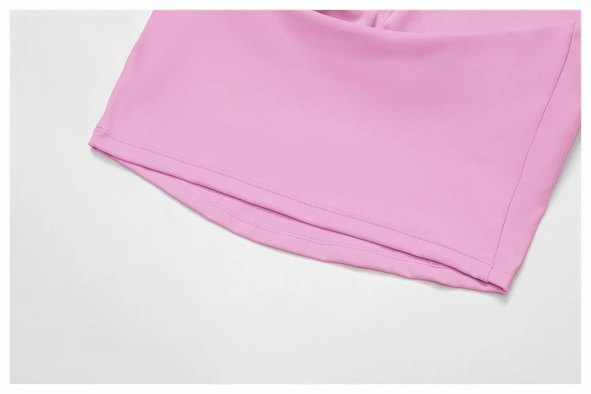 2-Piece Halter Bra & Skirt Set - Women's Fitness Tracksuit