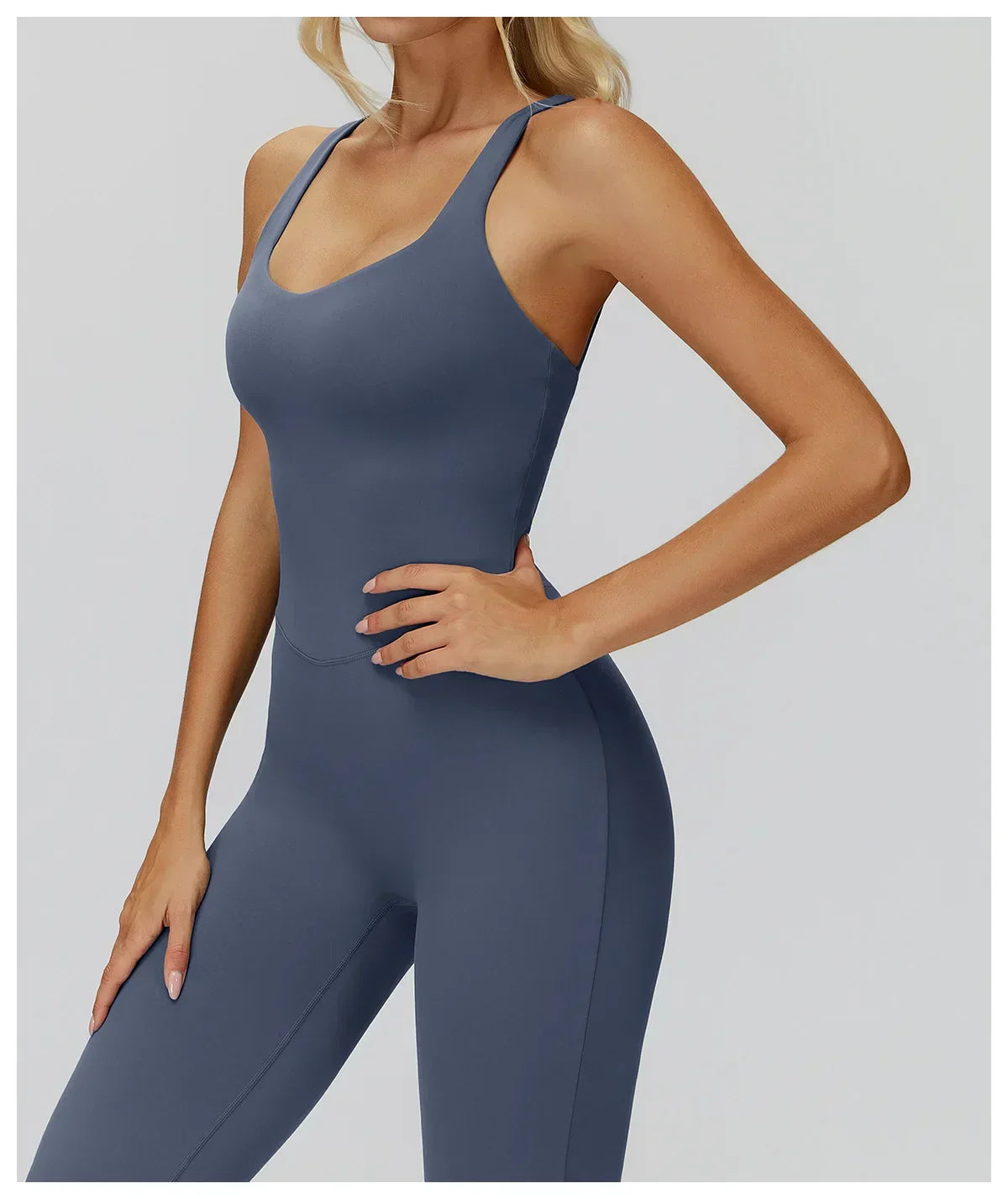Stretch Push-Up Romper - Women's Yoga & Gym Tracksuit Set