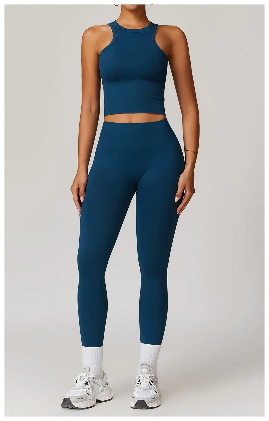2-Piece Seamless Set - High-Waist Leggings & Top Tracksuit
