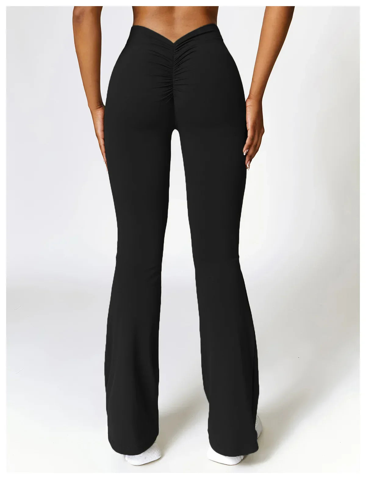 V-Hip Flare Yoga Pants - High-Waist Wide-Leg Leggings