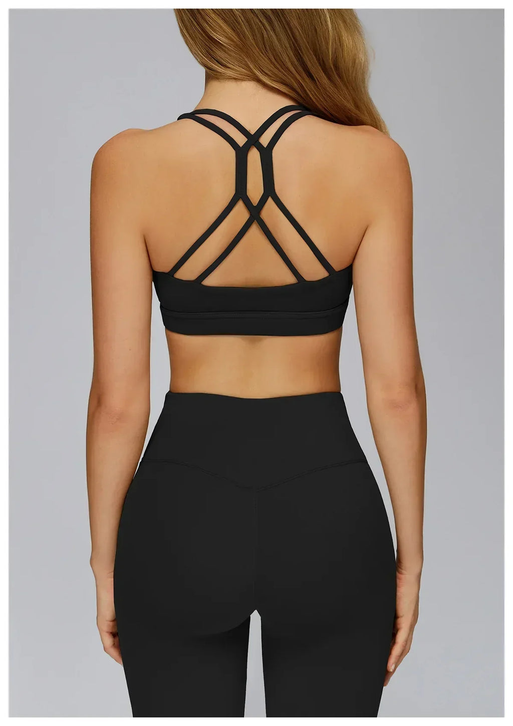 Cross-Back Push-Up Sports Bra - Breathable Tank Top