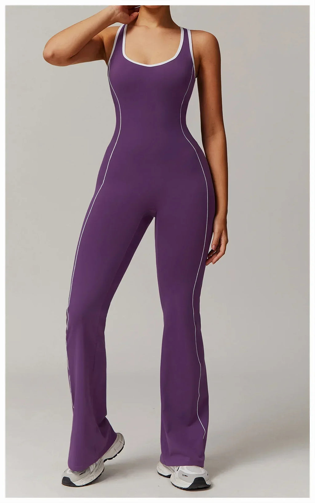 Zip-Up Skort Romper - Women's Gym & Yoga Jumpsuit