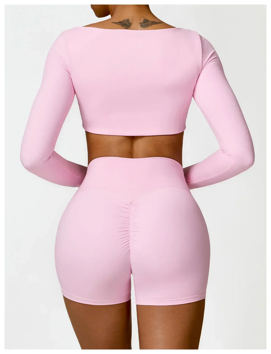 2-Piece Legging & Long Sleeve Set - Women's Yoga Tracksuit