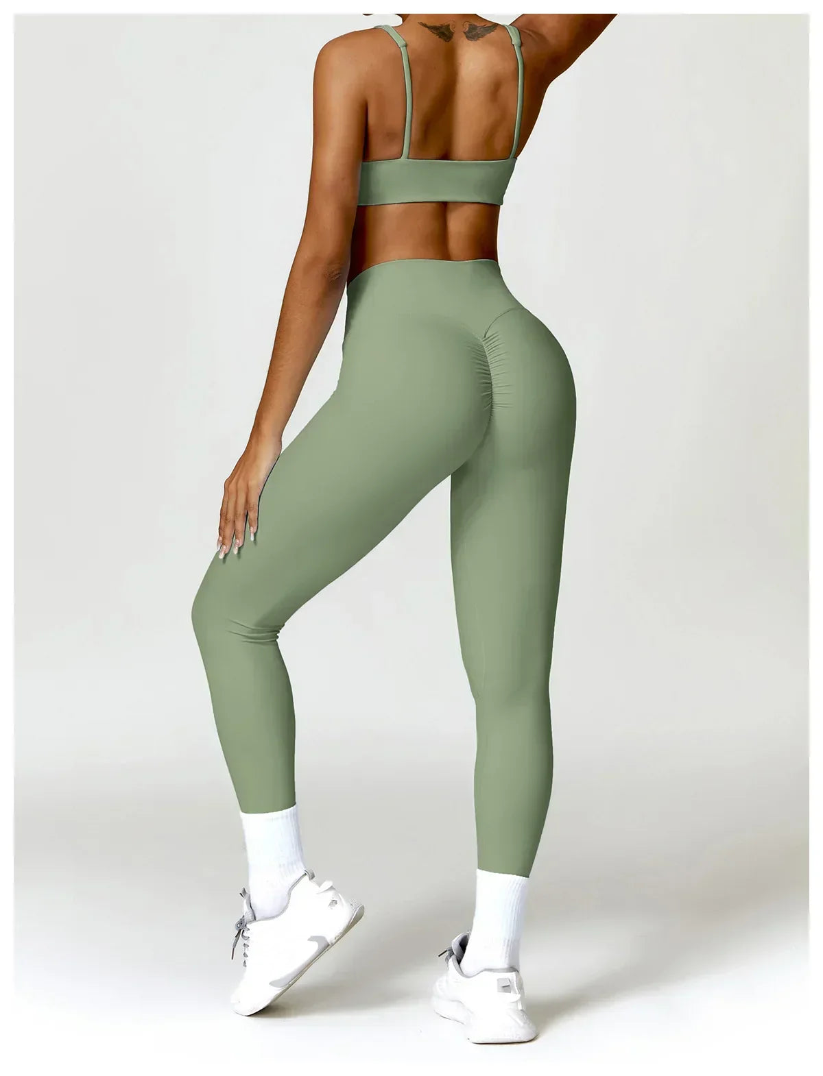 2-Piece Legging & Long Sleeve Set - Women's Yoga Tracksuit