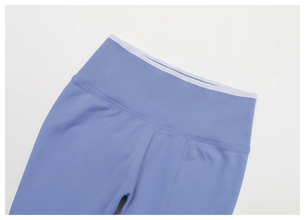 Seamless High-Waist Leggings - Breathable Yoga & Running Tights