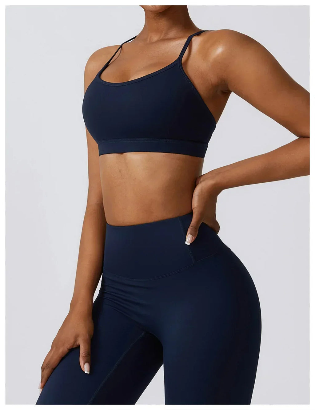 2/3-Piece Activewear Set - Leggings, Bra & Long Sleeve Top