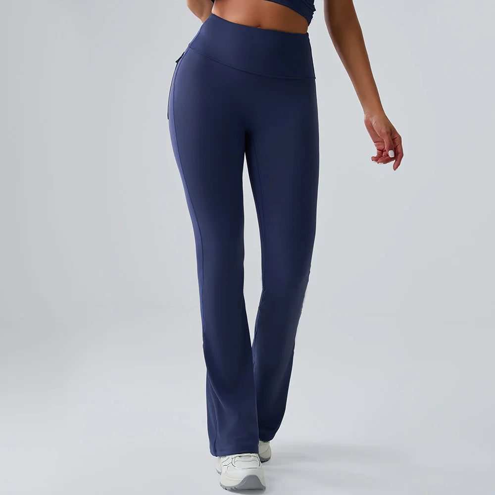 High-Waist Bell-Bottom Yoga Pants - Wide-Leg Flare Leggings