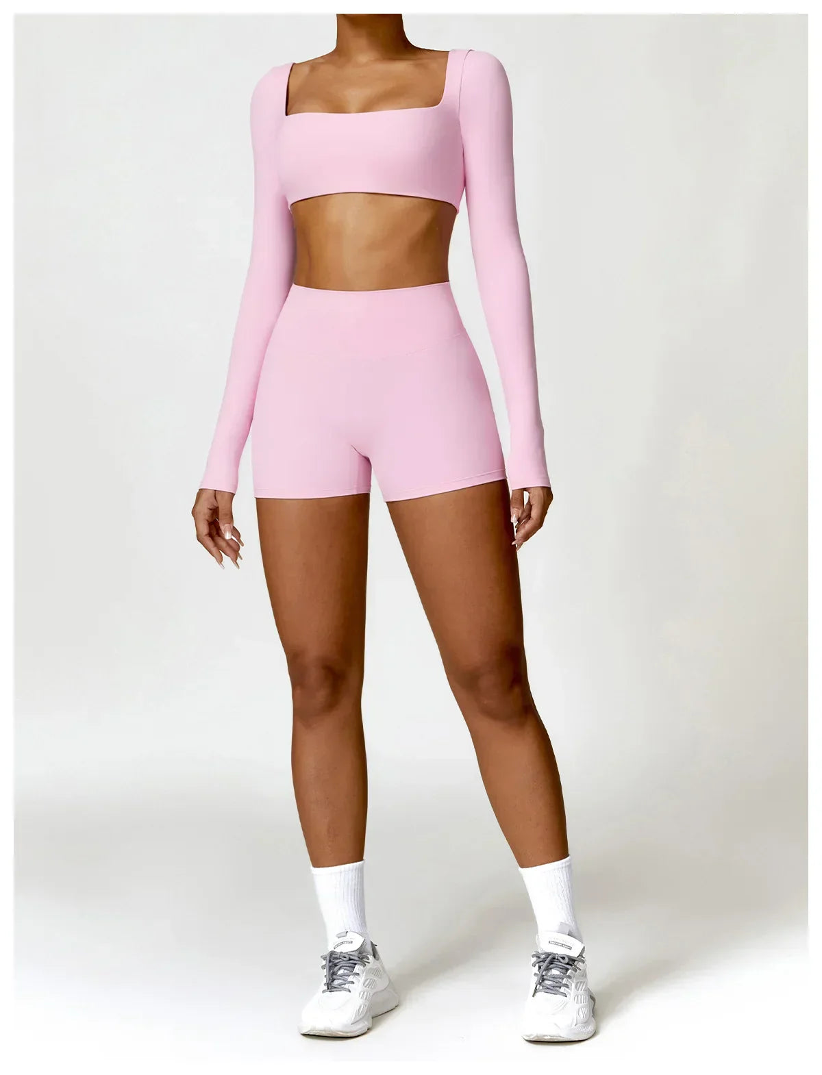 2-Piece Legging & Long Sleeve Set - Women's Yoga Tracksuit