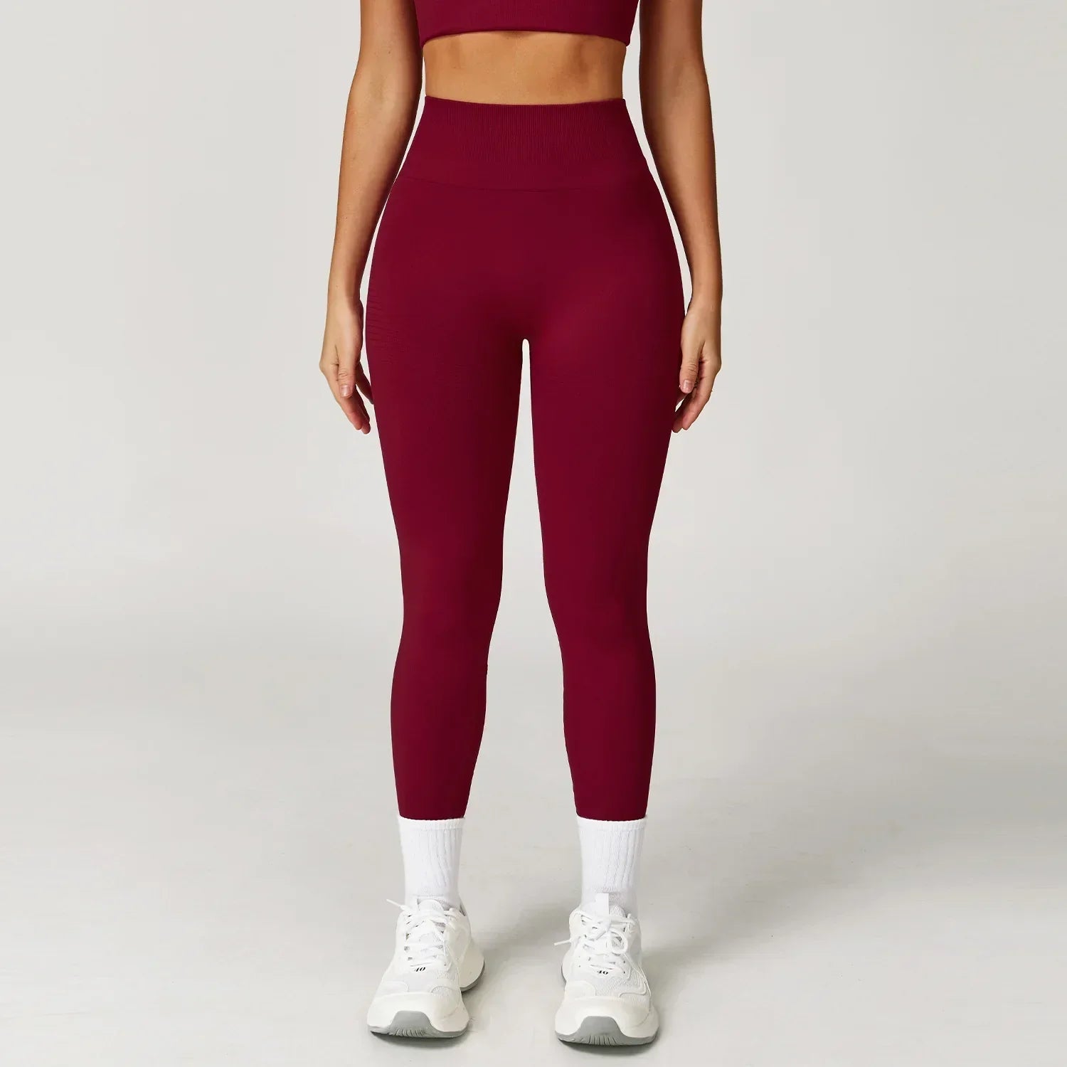 High-Waist Push-Up Leggings - Breathable Yoga & Running Tights