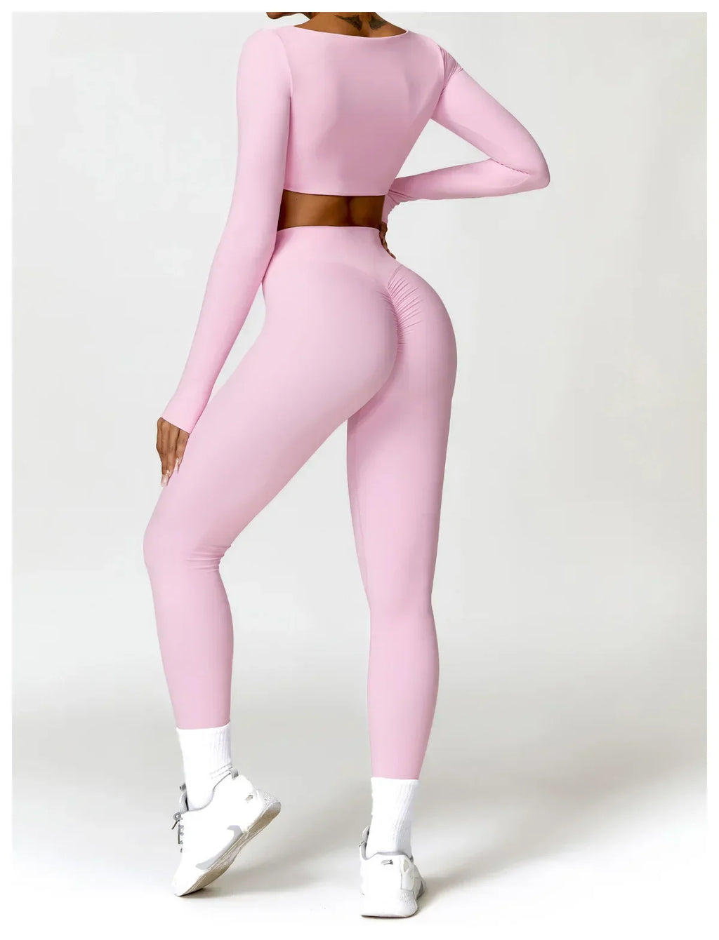 2-Piece Legging & Long Sleeve Set - Women's Yoga Tracksuit