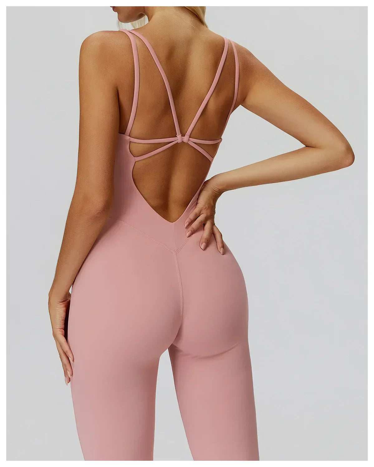 Stretch Push-Up Romper - Women's Yoga & Gym Tracksuit Set