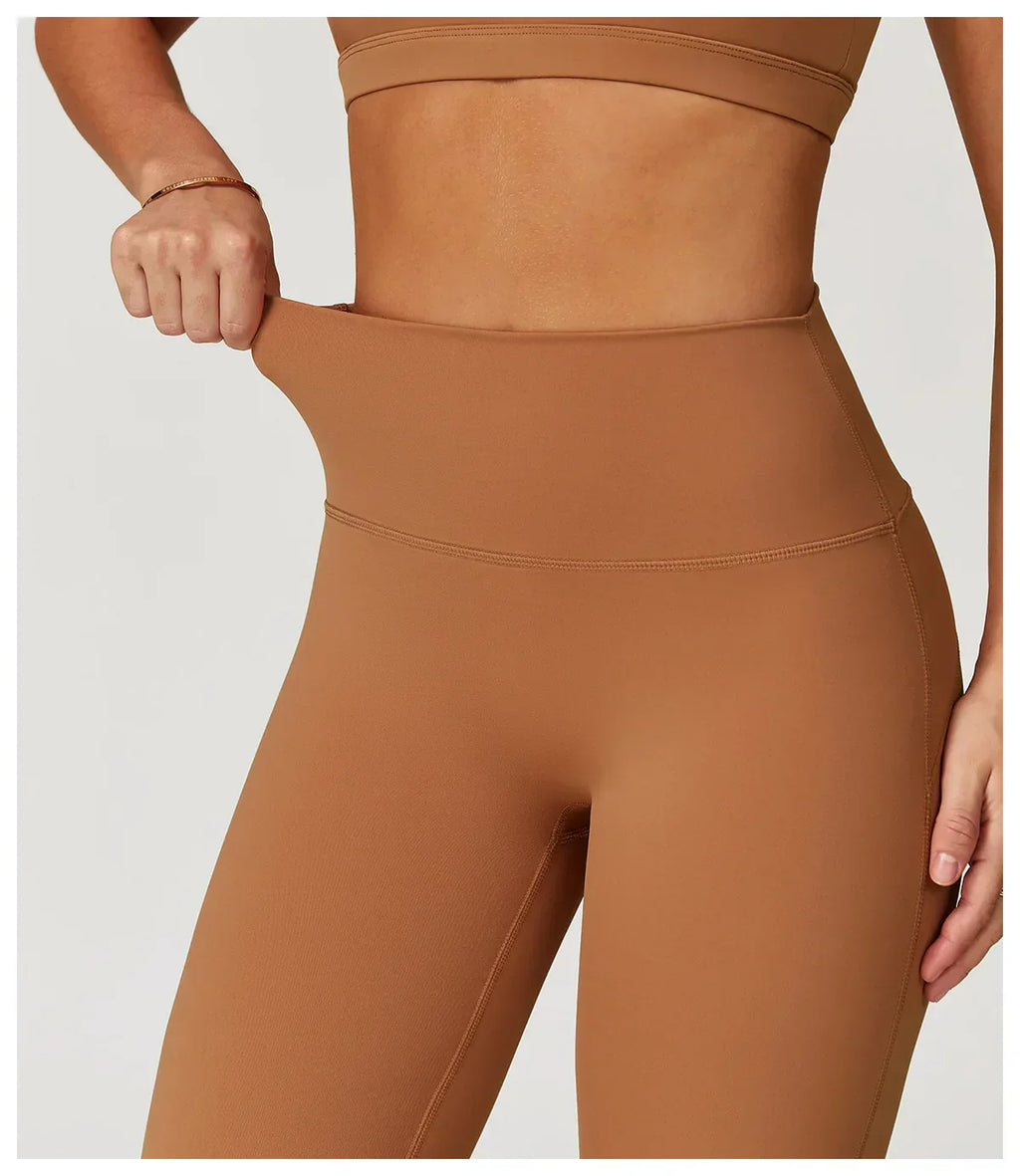 High-Waist Yoga Leggings - Breathable Running Tights