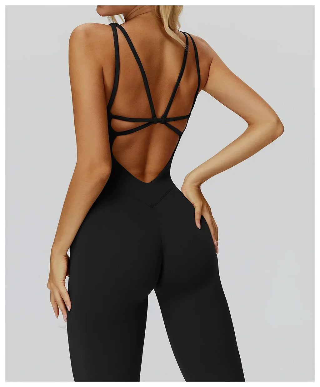 Stretch Push-Up Romper - Women's Yoga & Gym Tracksuit Set