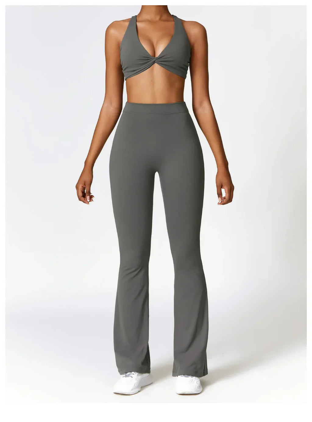 V-Hip Flare Yoga Pants - High-Waist Wide-Leg Leggings