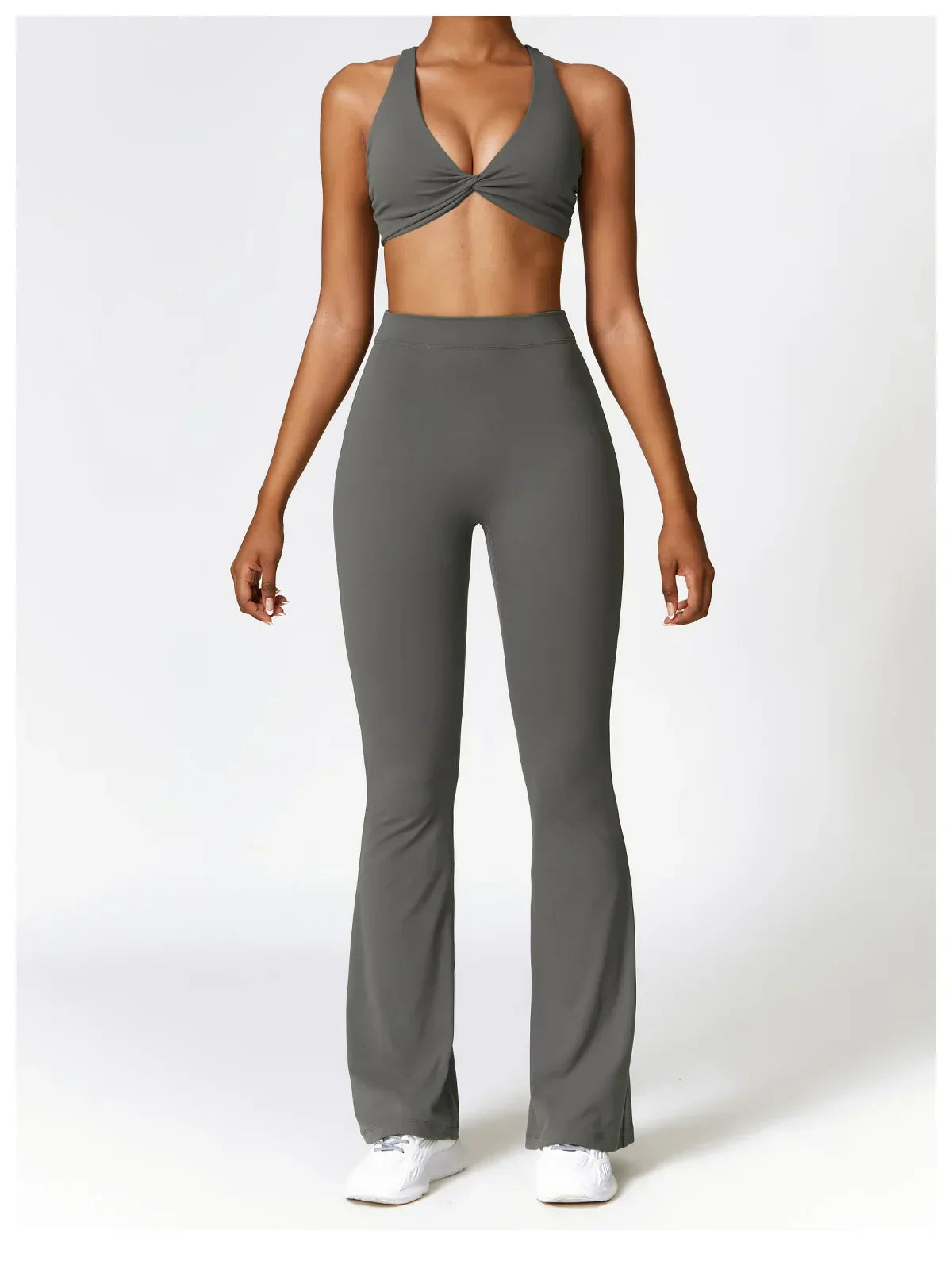V-Hip Flare Yoga Pants - High-Waist Wide-Leg Leggings