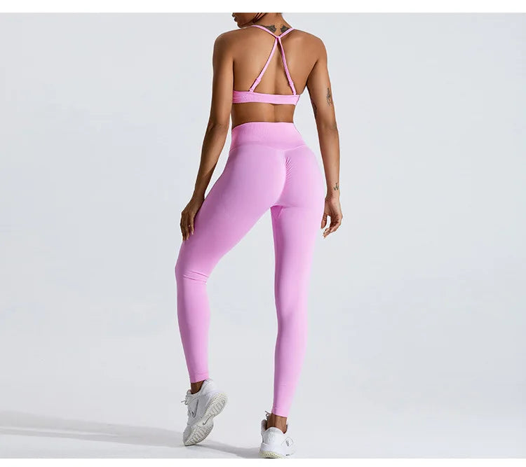 Scrunch Push-Up Sports Bra - Seamless Adjustable-Strap Tank