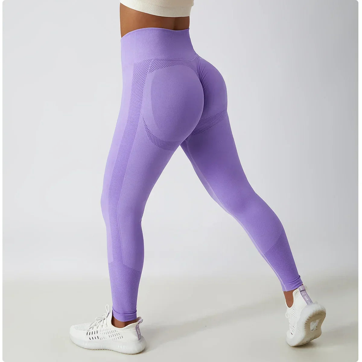 Seamless Scrunch-Butt Leggings - High-Waist Push-Up Yoga Pants