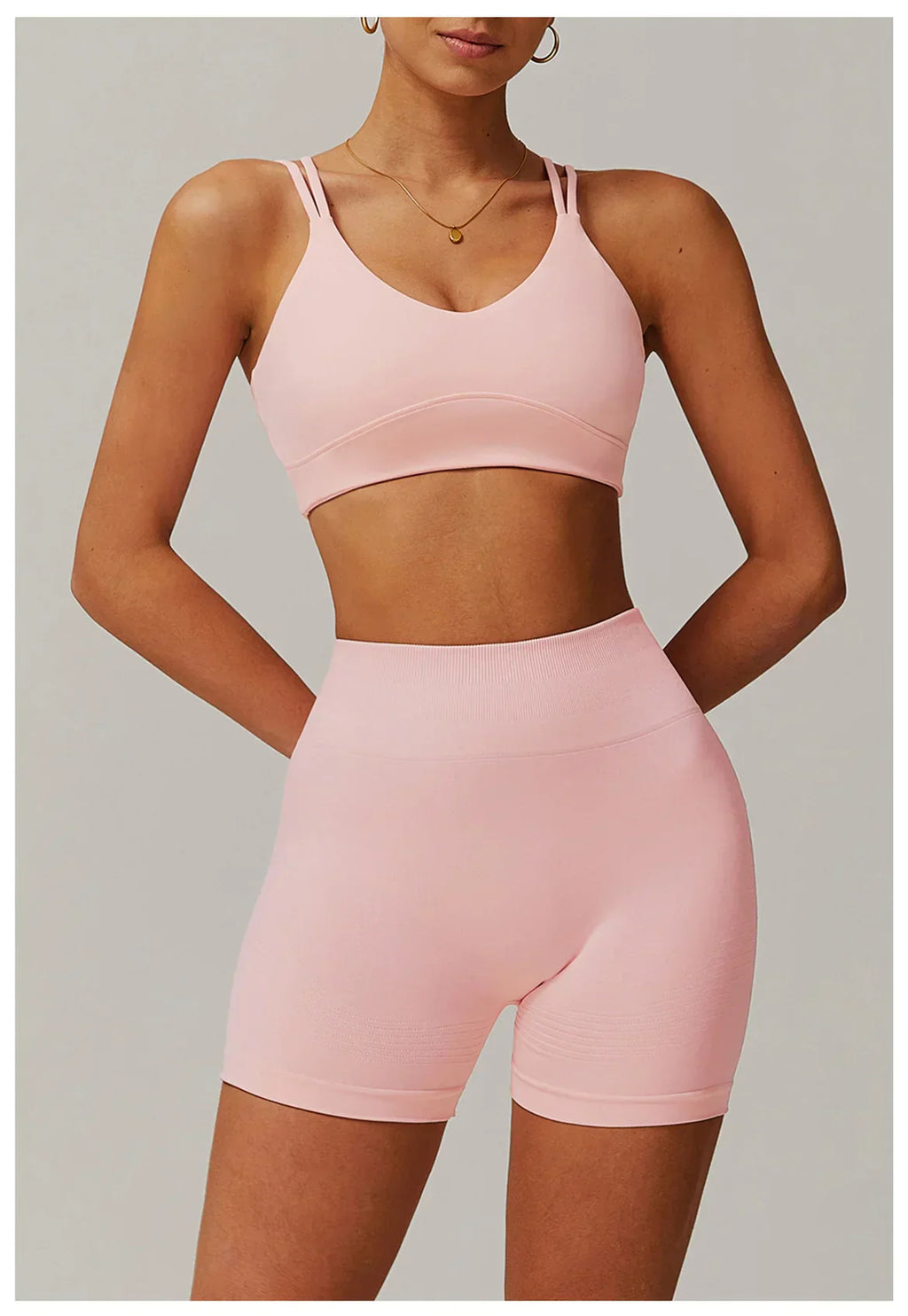 Criss-Cross Back Sports Bra - High-Support Padded Bralette
