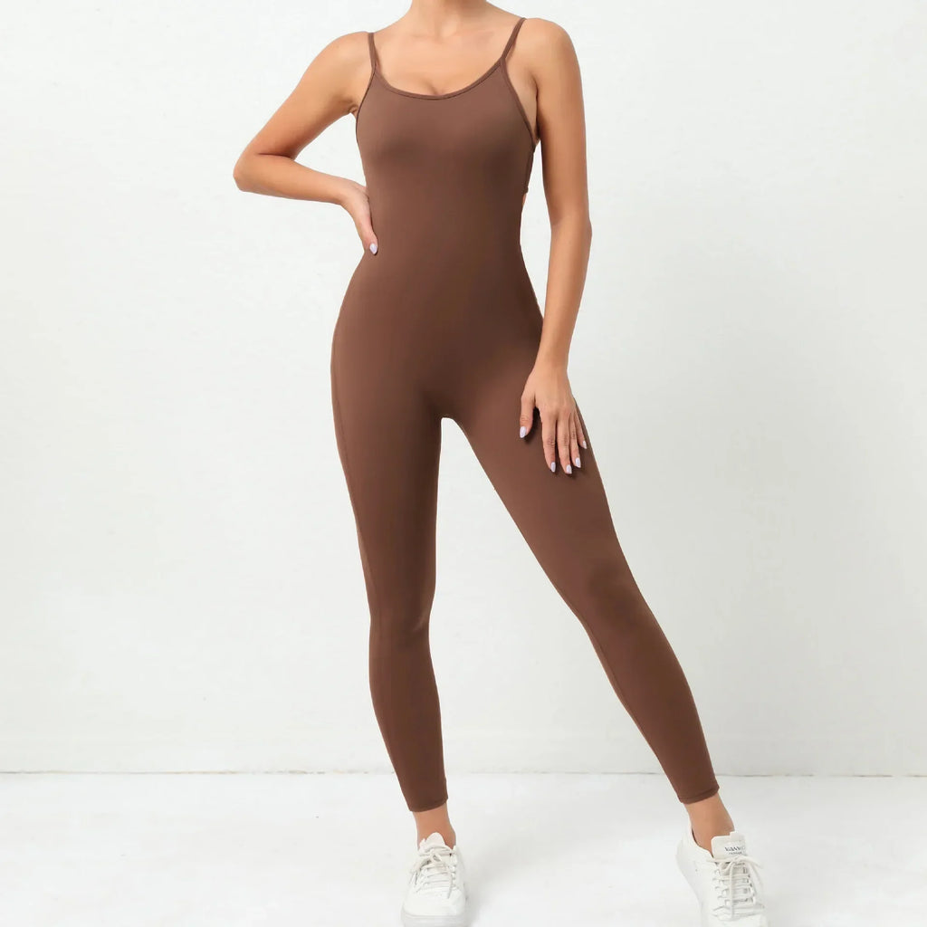 Running Overalls Romper - Women's Gym & Yoga Jumpsuit