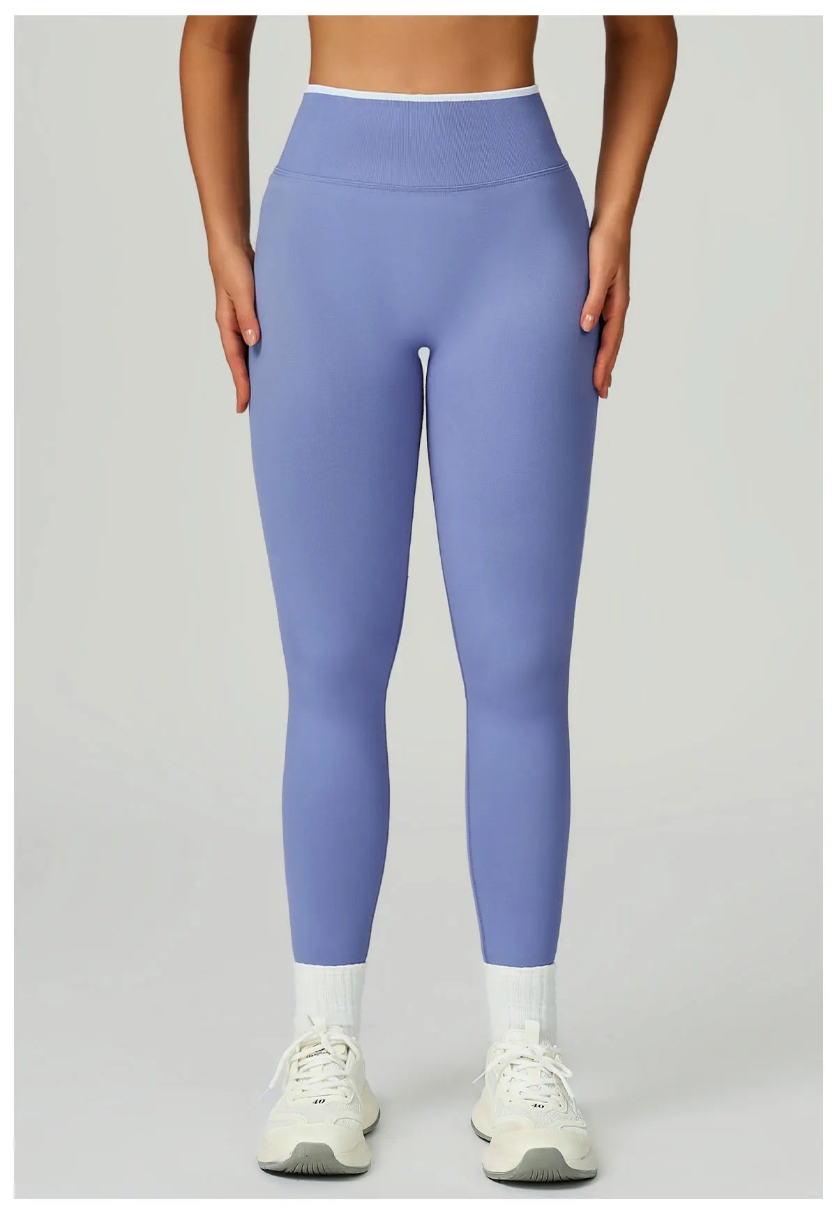 Seamless High-Waist Leggings - Breathable Yoga & Running Tights