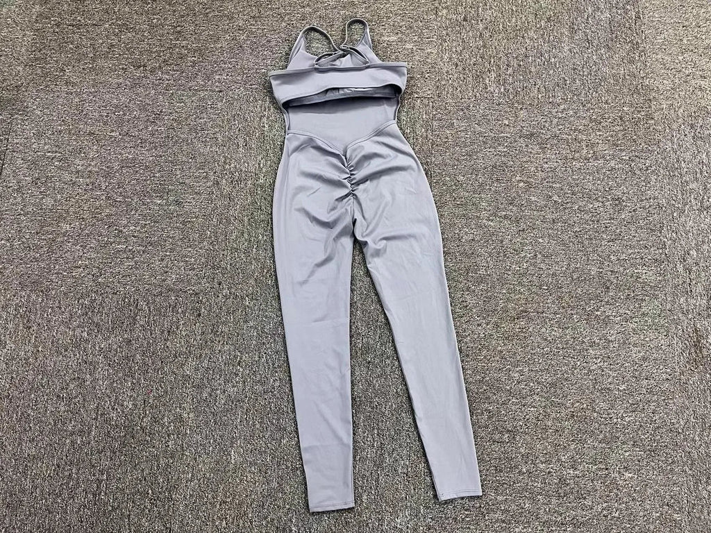 Running Overalls Romper - Women's Gym & Yoga Jumpsuit