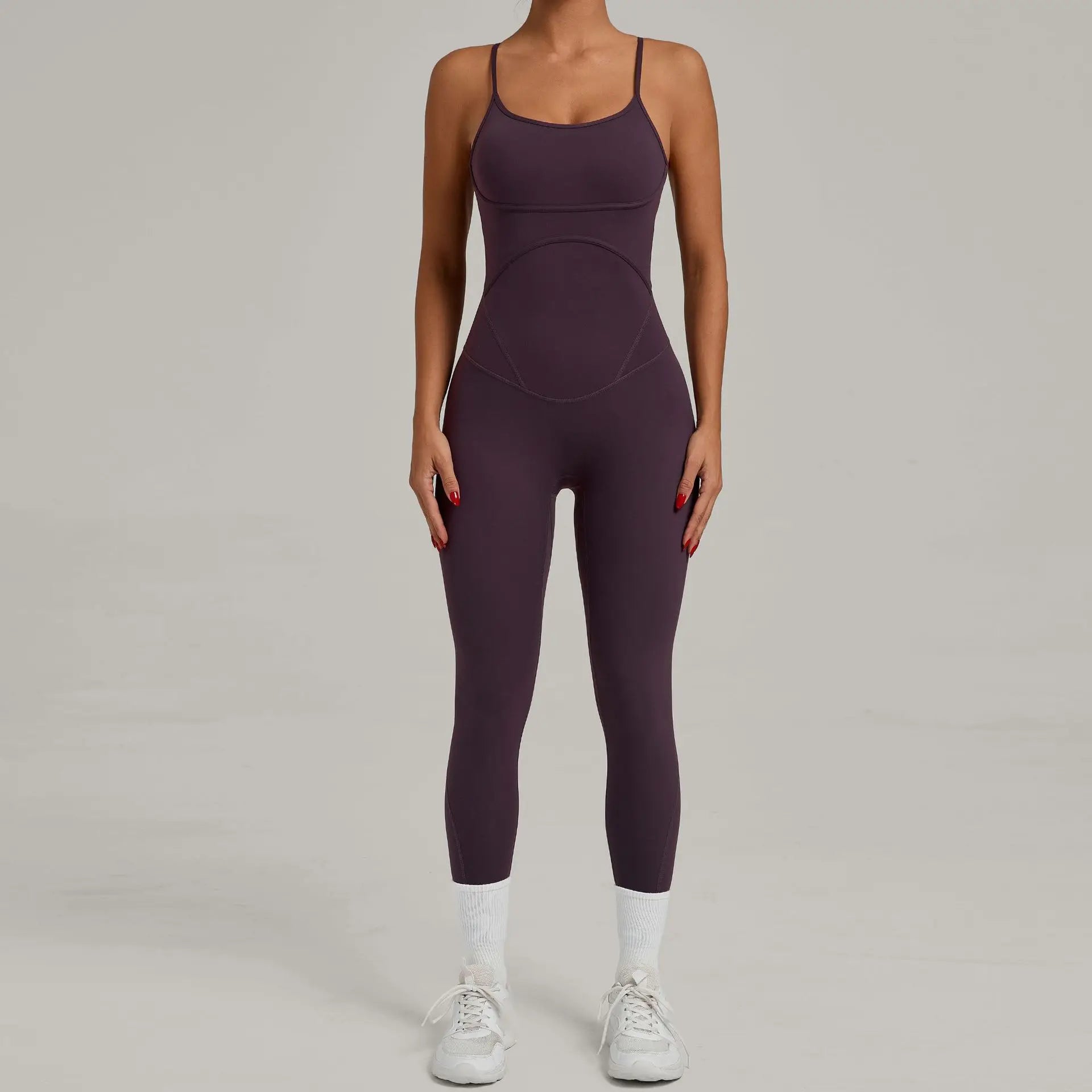 Scrunch Backless Romper - Women's One-Piece Yoga Jumpsuit