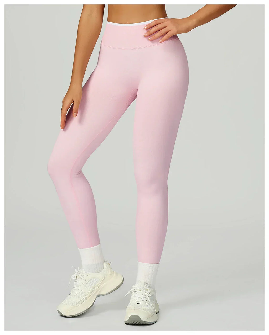 Seamless High-Waist Leggings - Breathable Yoga & Running Tights