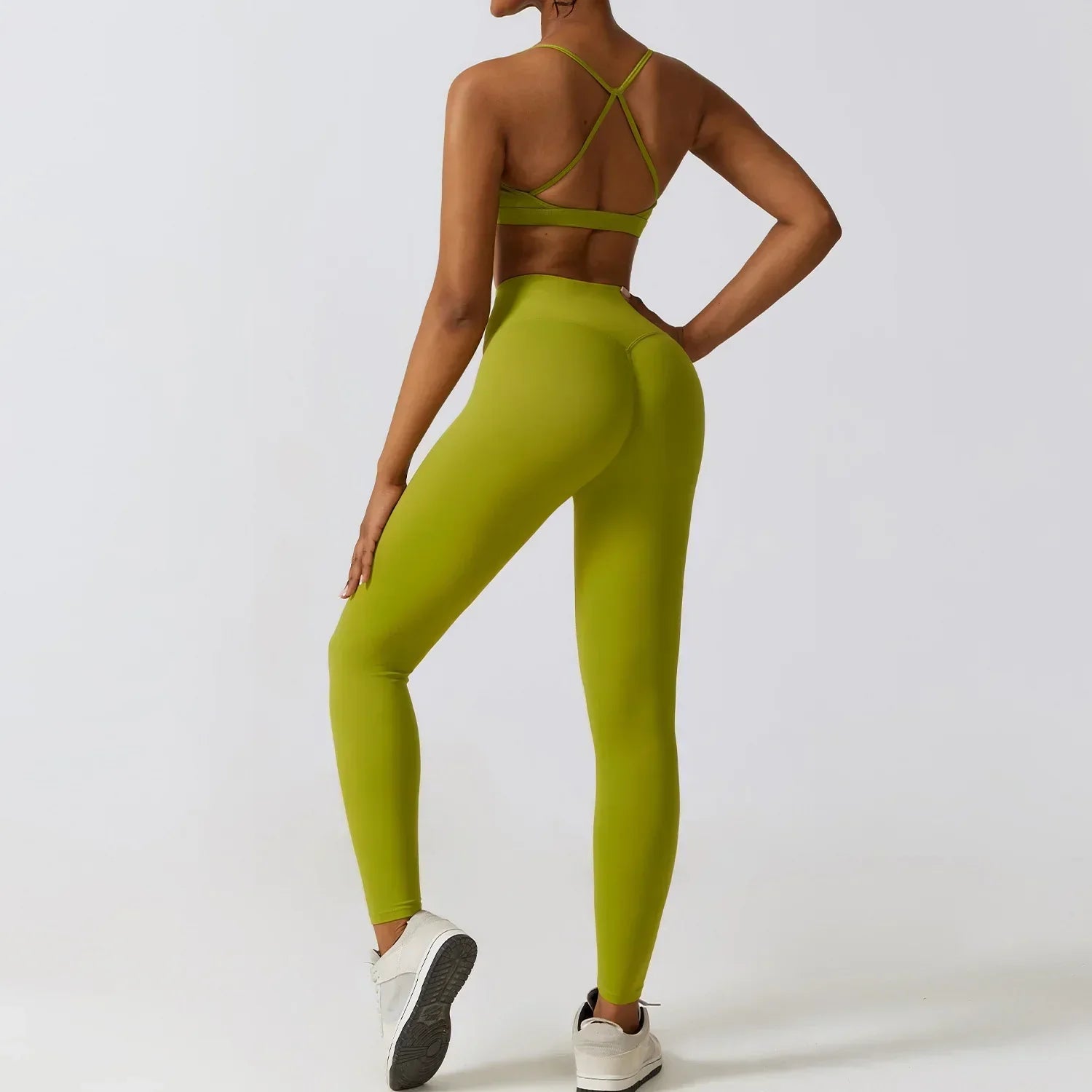 2/3-Piece Activewear Set - Leggings, Bra & Long Sleeve Top