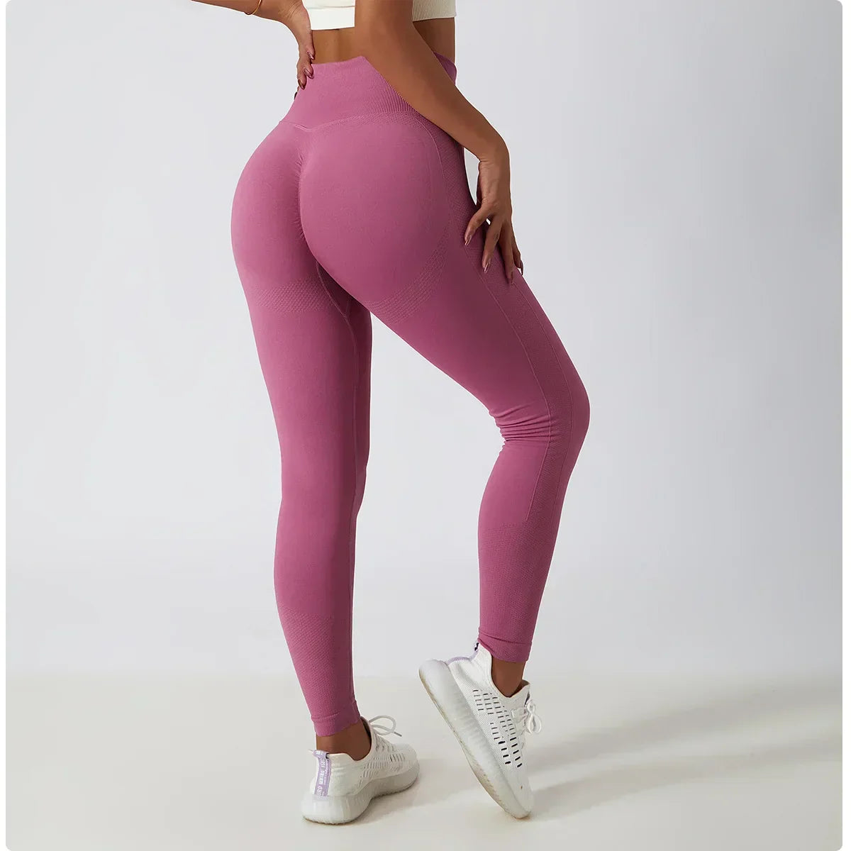 Seamless Scrunch-Butt Leggings - High-Waist Push-Up Yoga Pants
