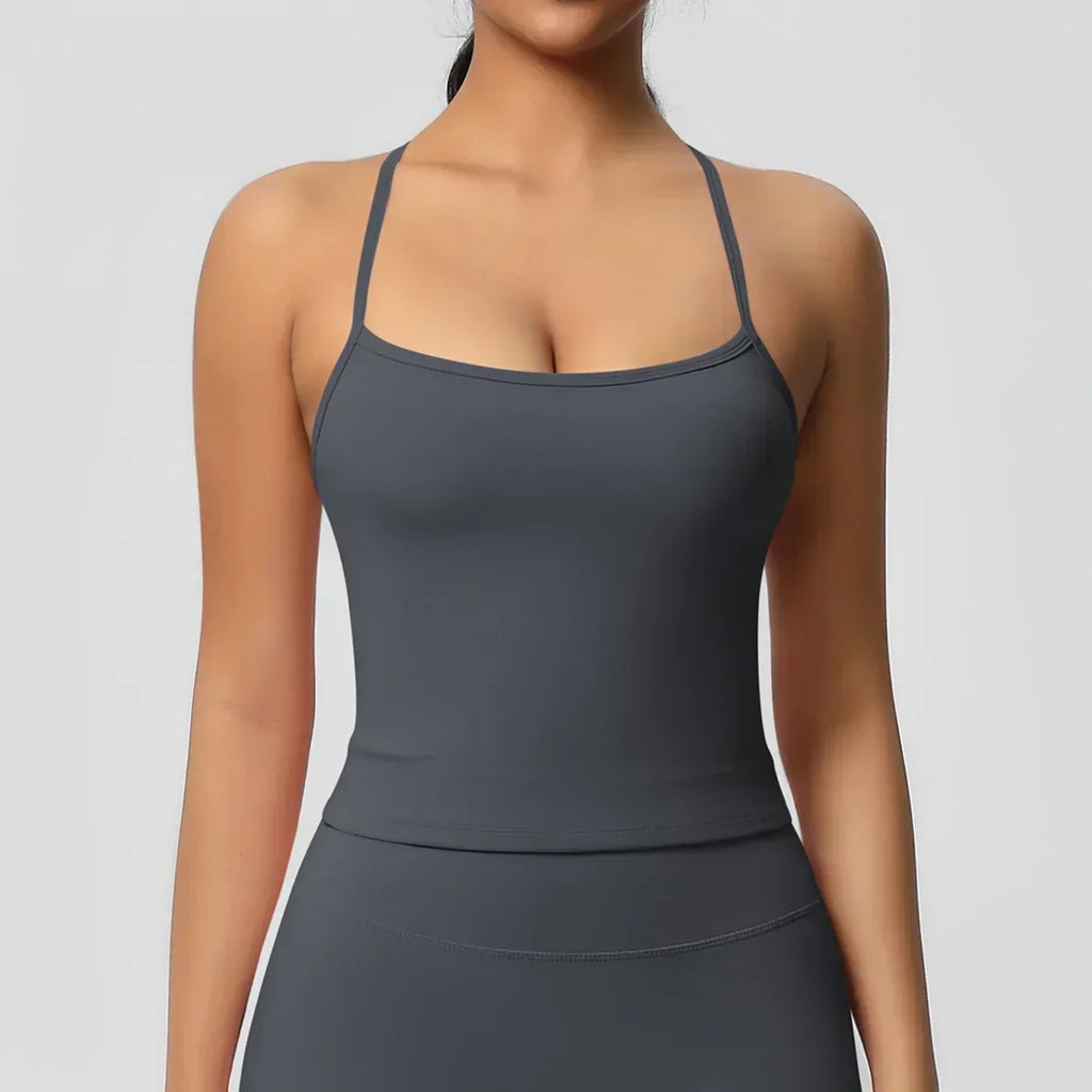 Push-Up Bralette Tank - Women's Training & Running Sports Bra