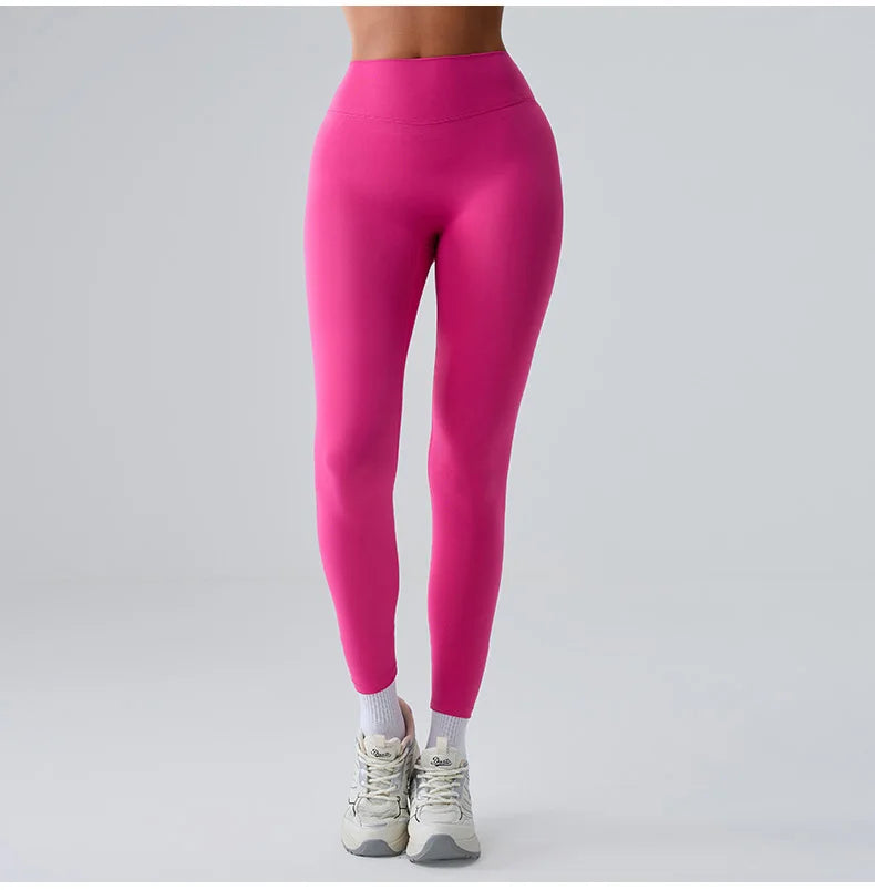 High-Waist Yoga Leggings - Breathable Running & Cycling Tights
