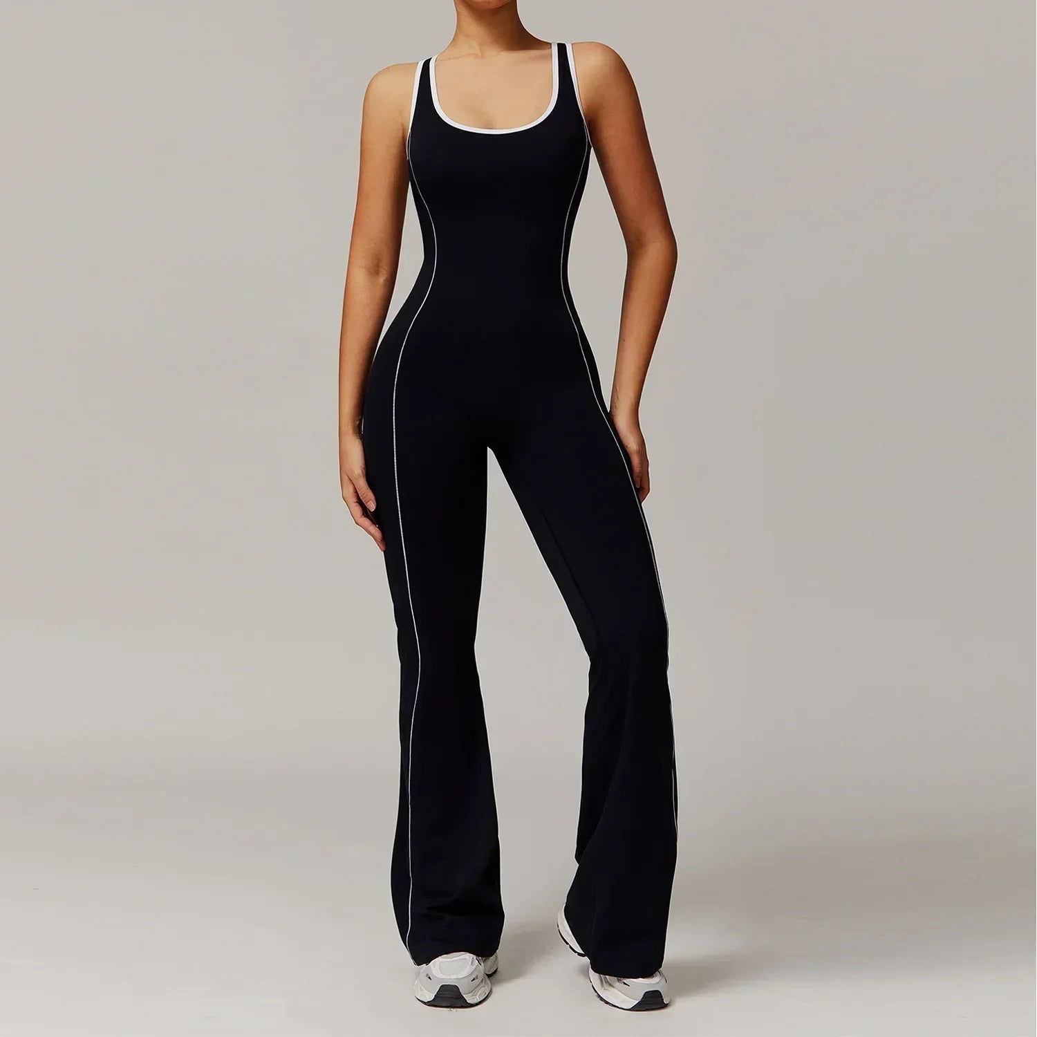 Zip-Up Skort Romper - Women's Gym & Yoga Jumpsuit