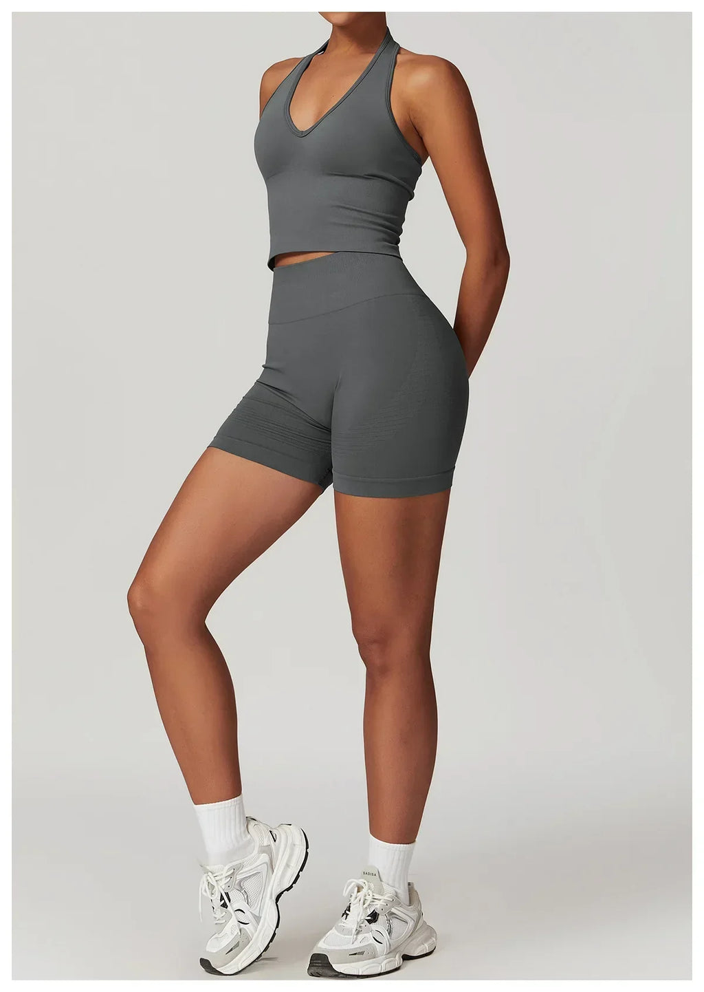 2-Piece Seamless Set - High-Waist Leggings & Top Tracksuit