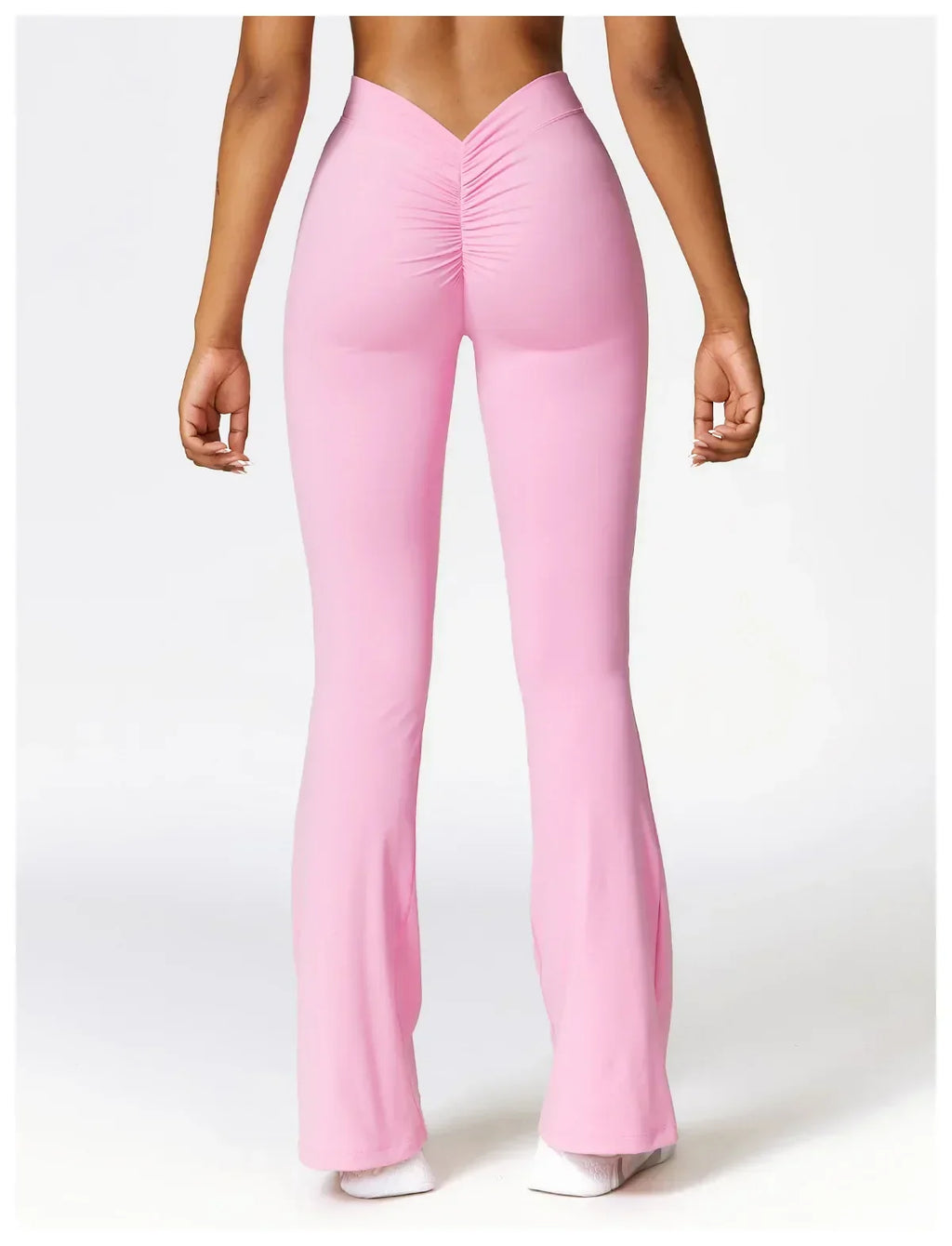 V-Hip Flare Yoga Pants - High-Waist Wide-Leg Leggings