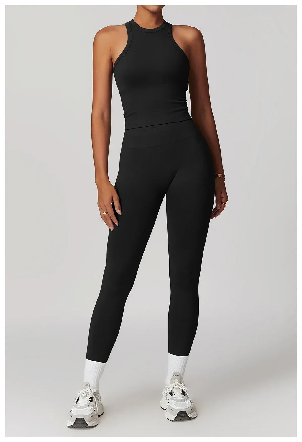2-Piece Seamless Set - High-Waist Leggings & Top Tracksuit