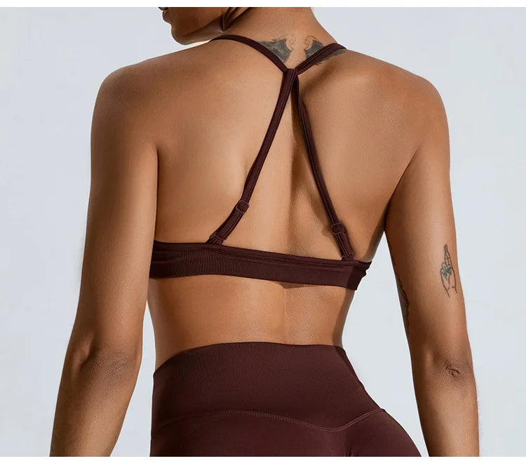 Scrunch Push-Up Sports Bra - Seamless Adjustable-Strap Tank