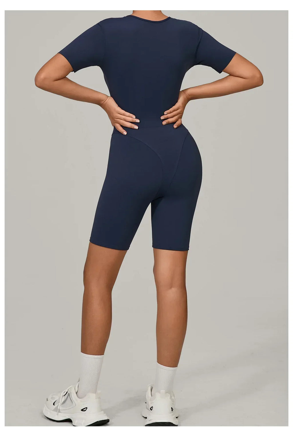 Short Sleeve Summer Romper - Women's Push-Up Yoga Bodysuit