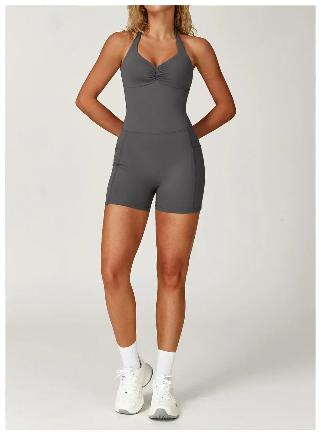 Quick-Dry Push-Up Jumpsuit - Women's Yoga & Gym Bodysuit