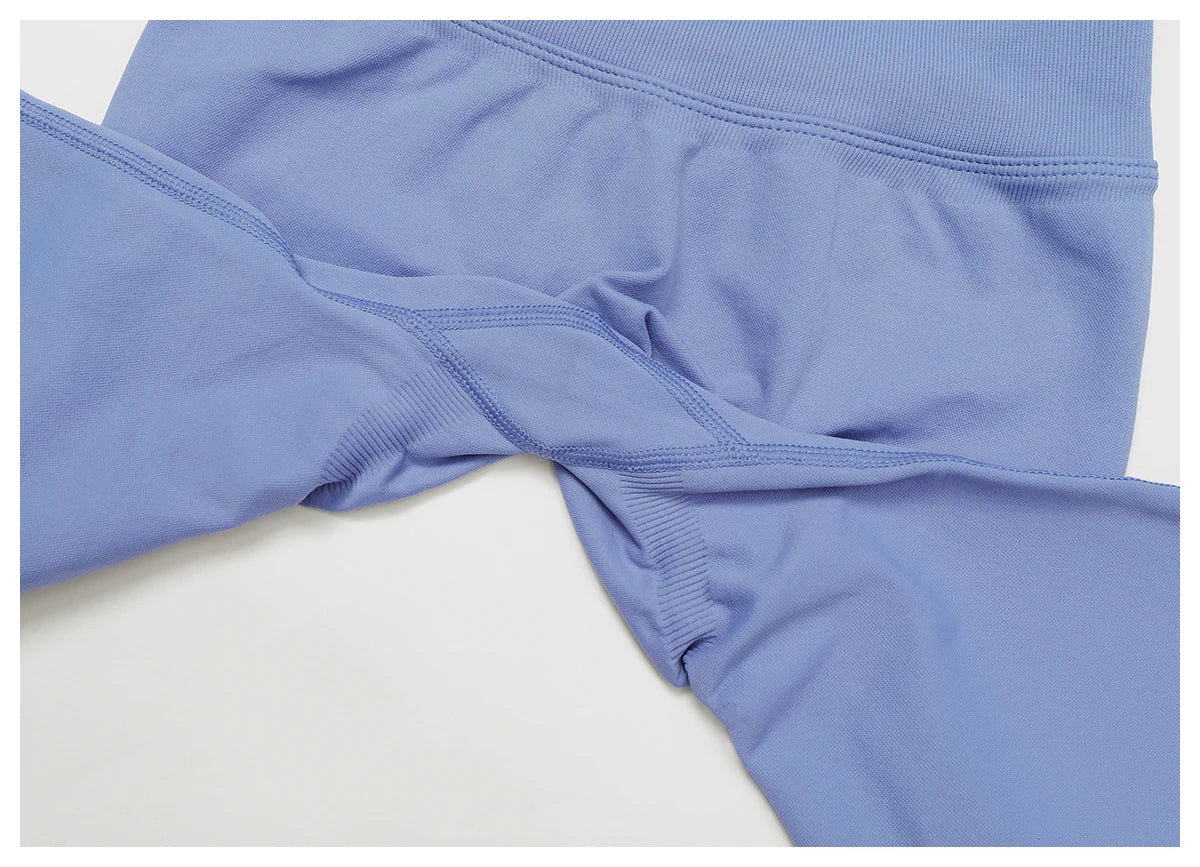 Seamless High-Waist Leggings - Breathable Yoga & Running Tights