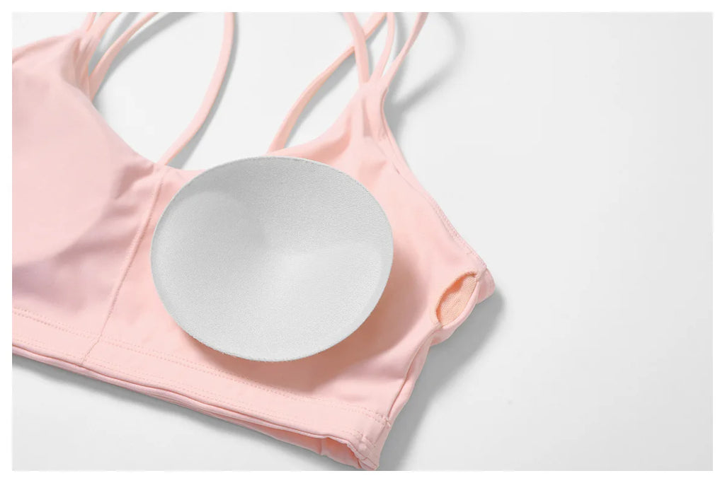 Criss-Cross Back Sports Bra - High-Support Padded Bralette