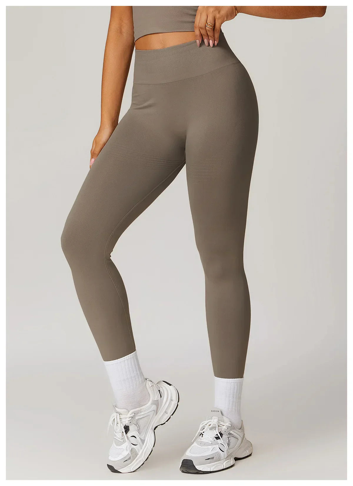 High-Waist Push-Up Leggings - Breathable Yoga & Running Tights