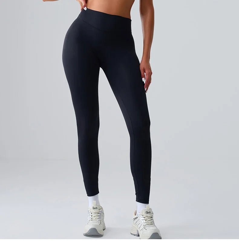 High-Waist Yoga Leggings - Breathable Running & Cycling Tights