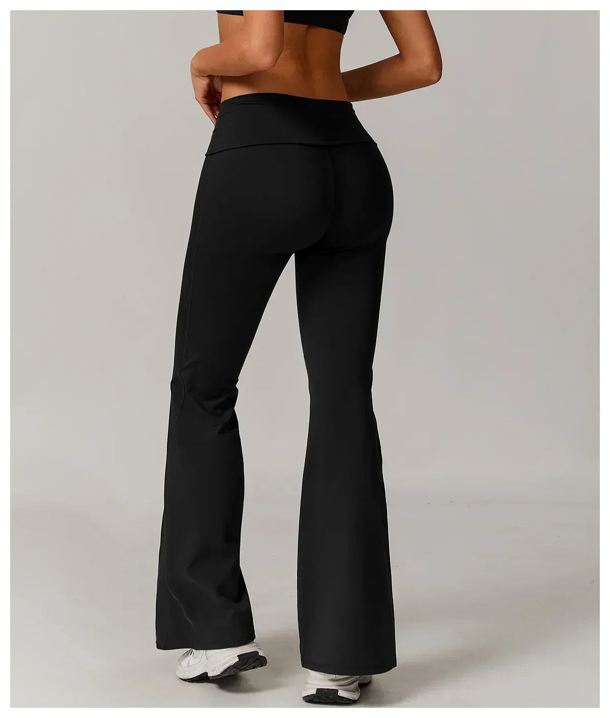 High-Waist Flare Leggings - Tummy-Control Wide-Leg Yoga Pants