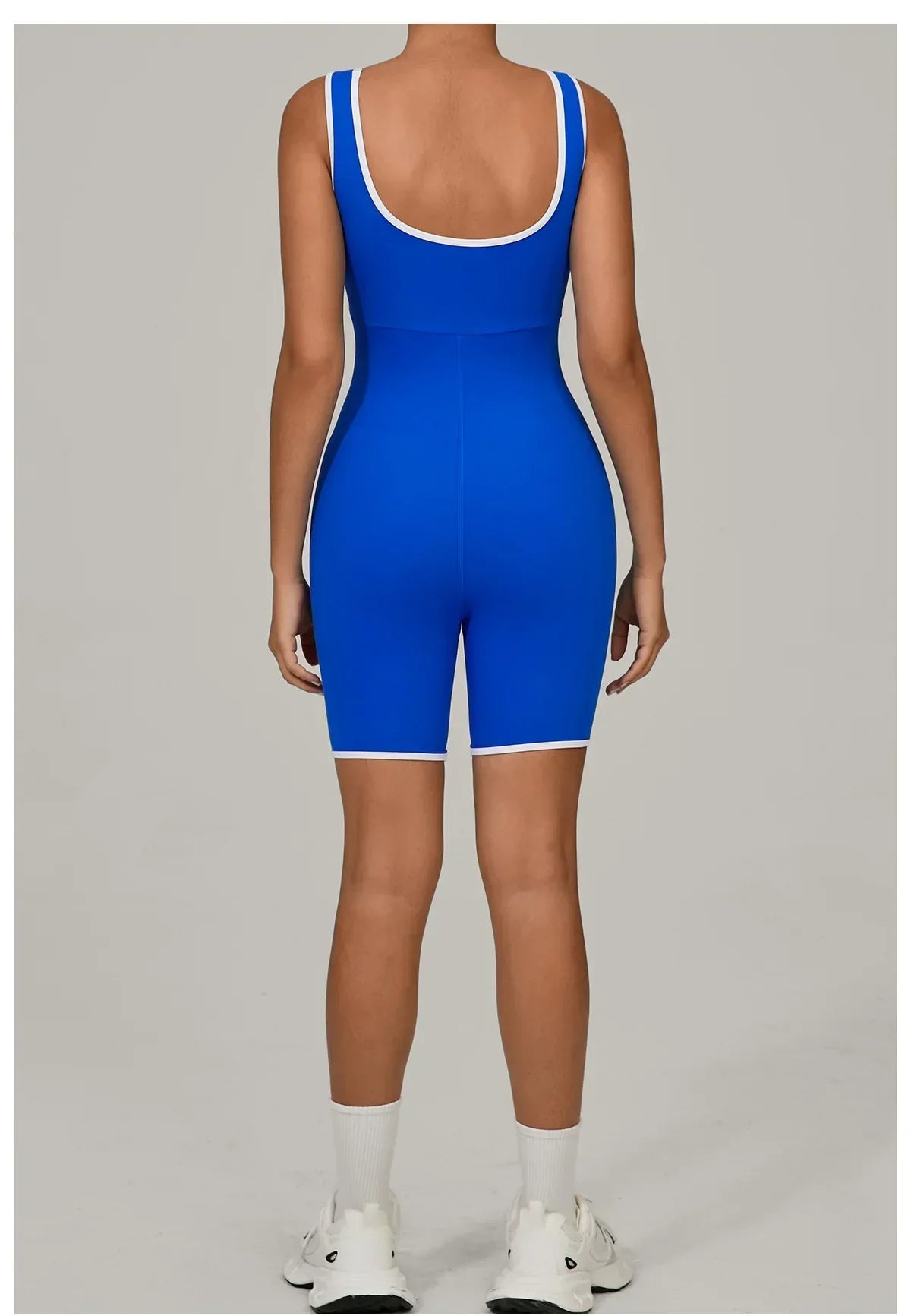 Color-Block Sleeveless Romper - Women's Quick-Dry Yoga Jumpsuit